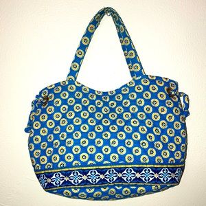 Vera Bradley Sherry Handbag Riviera Blue & Yellow